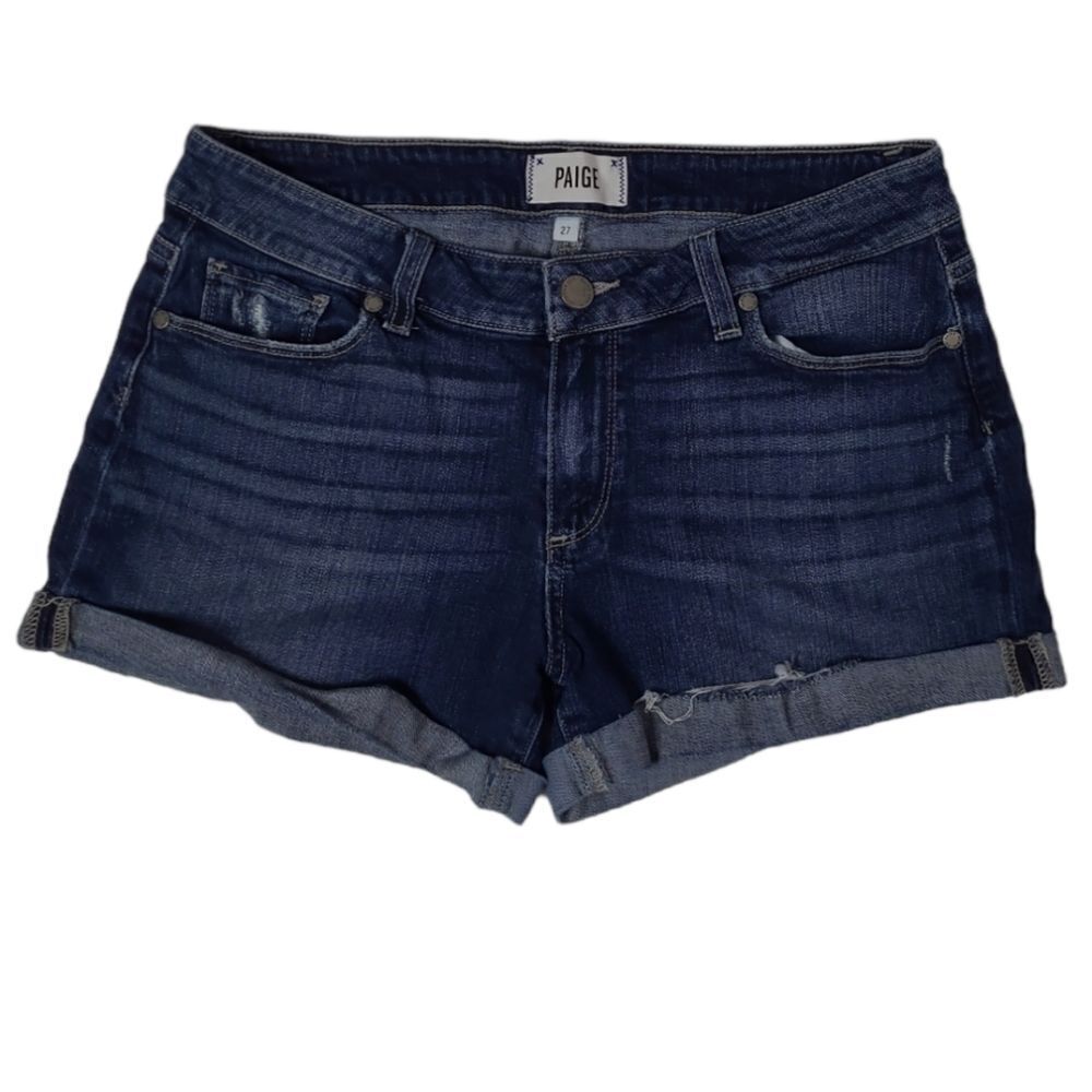 PAIGE Jimmy‎ Jimmy denim cuffed mid rise jean shorts 27